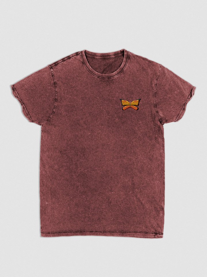 Symmetrical Flutter: Butterfly Art Denim Tee product image (1)