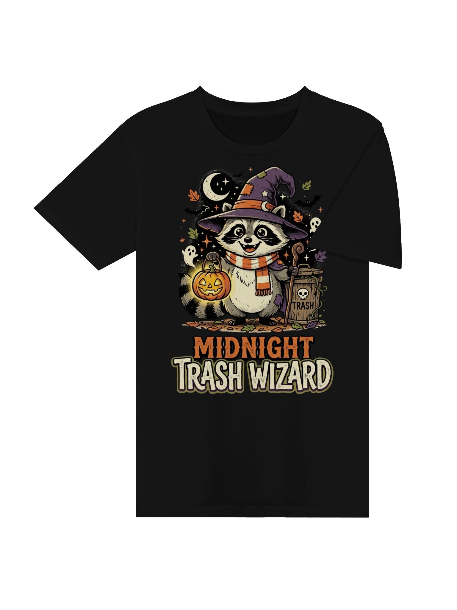 Midnight Snack Bandit Raccoon Halloween Unisex T-Shirt product image (16)