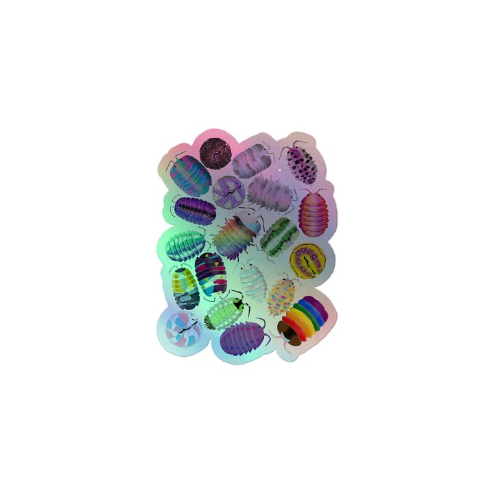 Mega Pride for All Isopod Holographic Sticker product image (1)