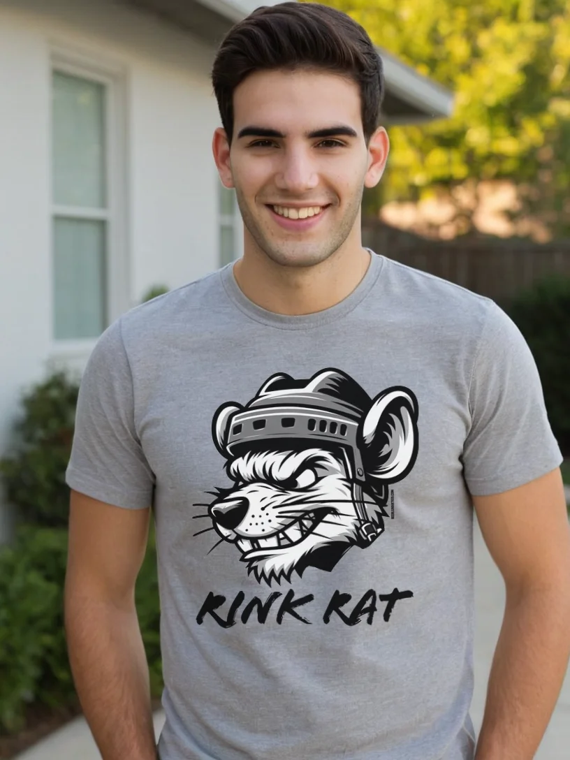 Funny Hockey T-Shirt – Rink Rat – Beer League Hockey Shirt for Men – Gift for Hockey Players & Ice Addicts product image (2)