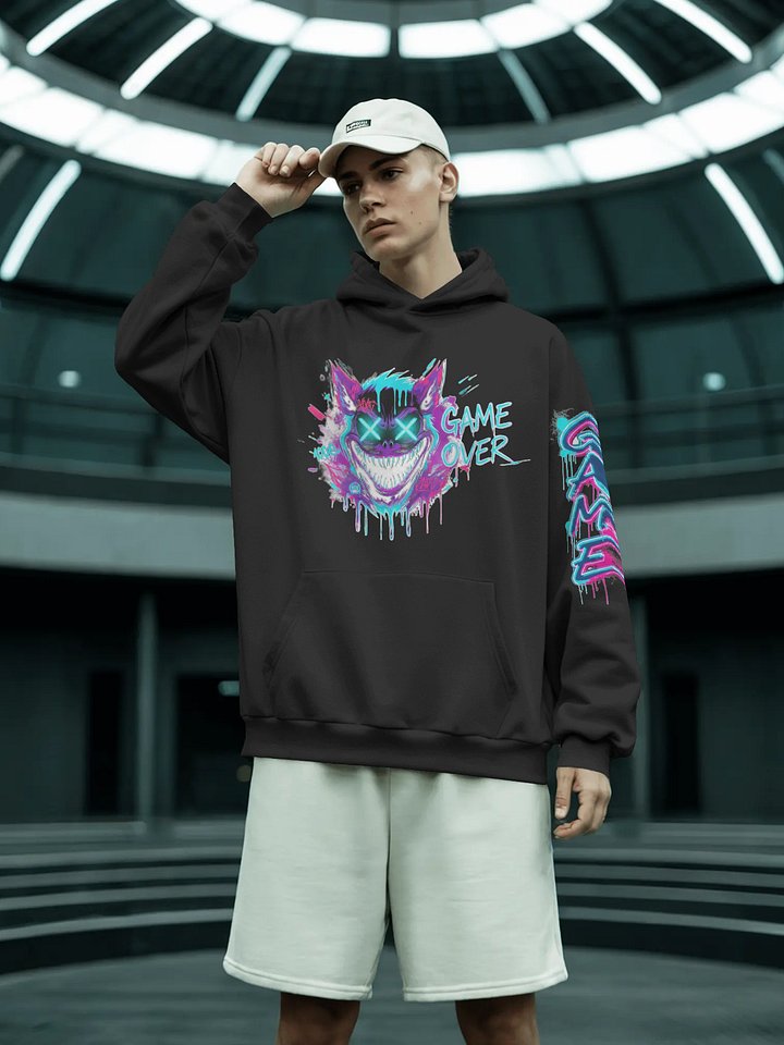 Neon Graffiti Game – Oversized Streetwear Hoodie product image (2)