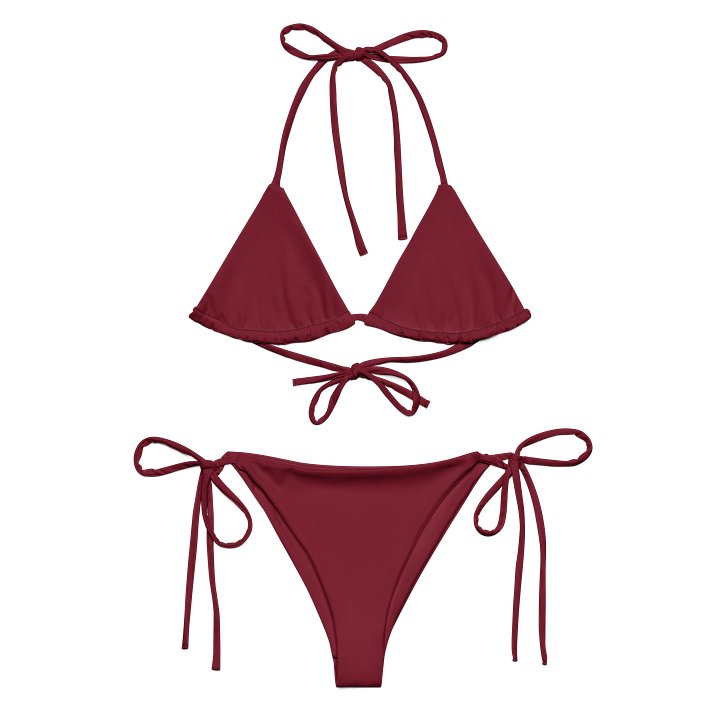 Maroon Muse Recycled String Bikini Set product image (2)