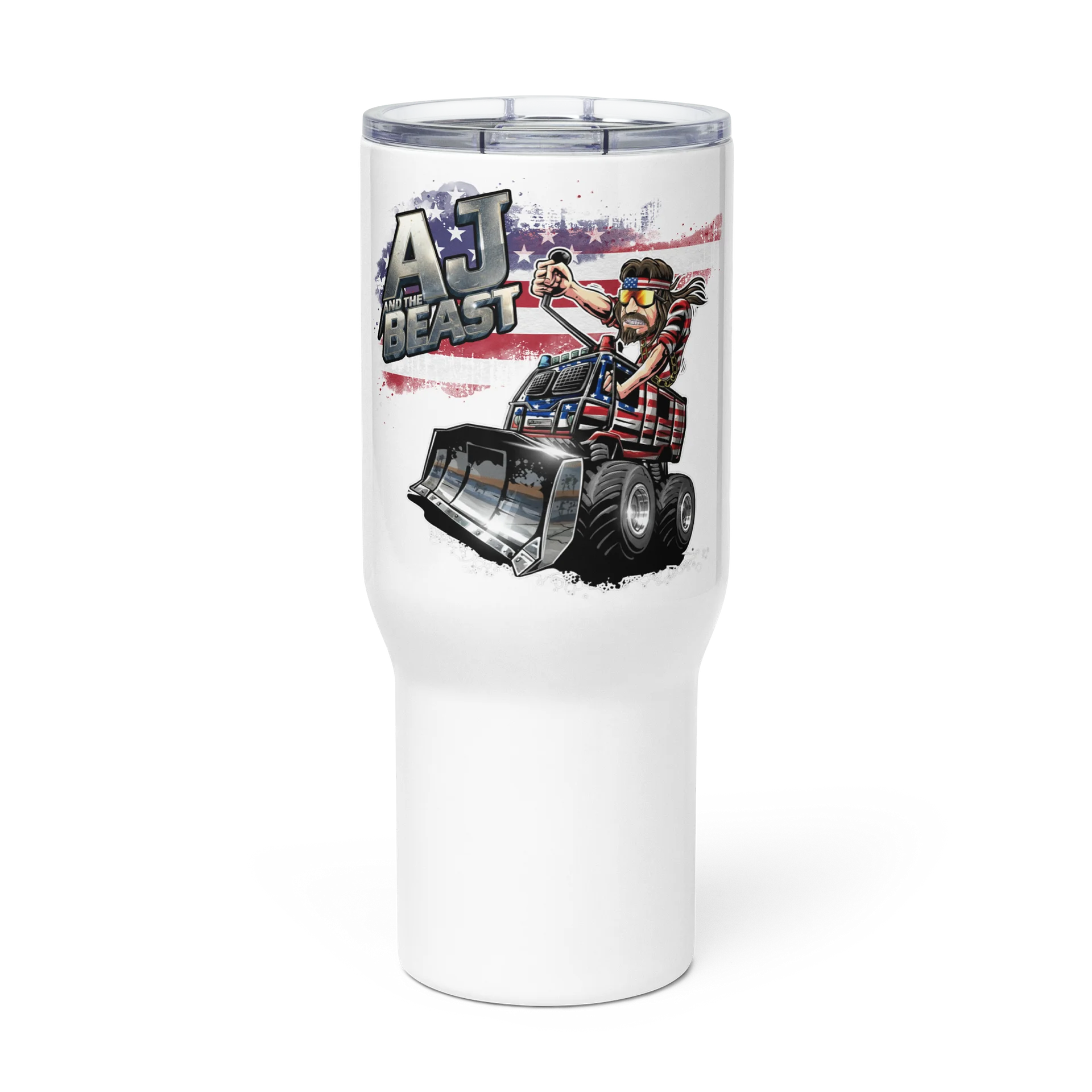 Travel Mug with a Handle : AJ MULLET and the BEAST USA product image (2)