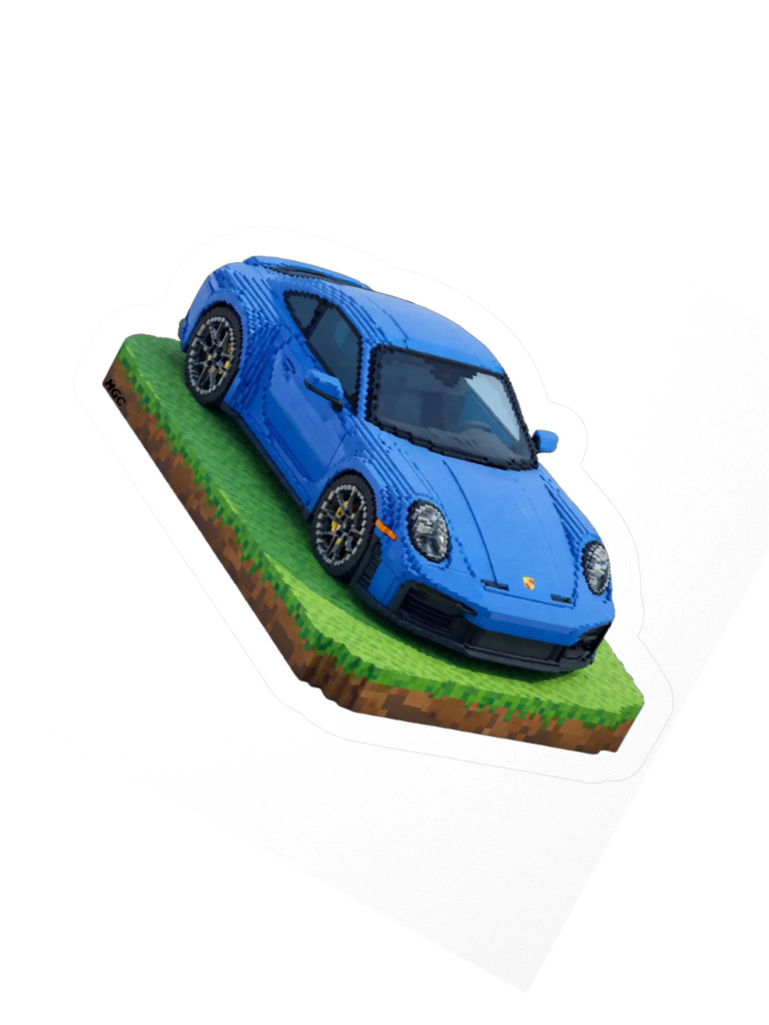 Shark Blue Porsche 911 GT3 Touring Sticker (Pixel, Retro, Minecraft) product image (5)