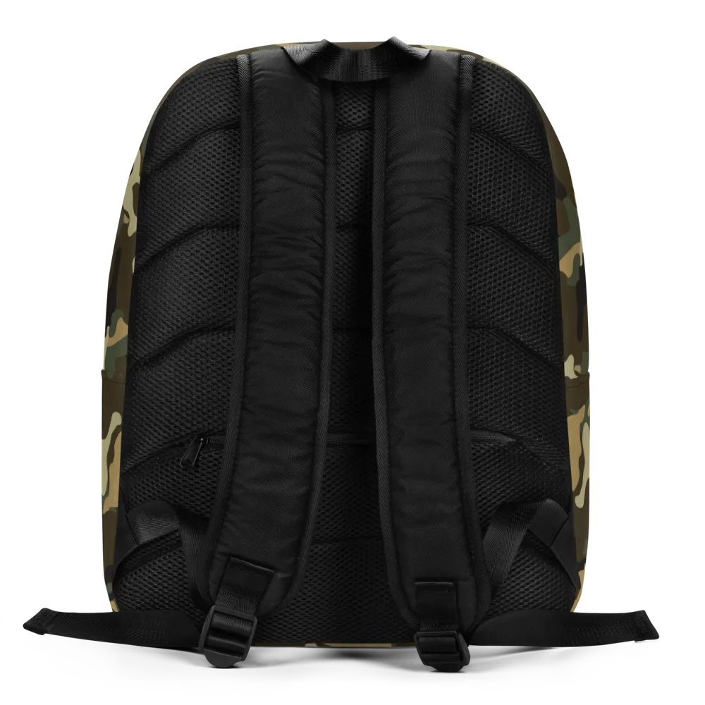 Military Green Camouflage All-Over Print Minimalist Backpack product image (3)