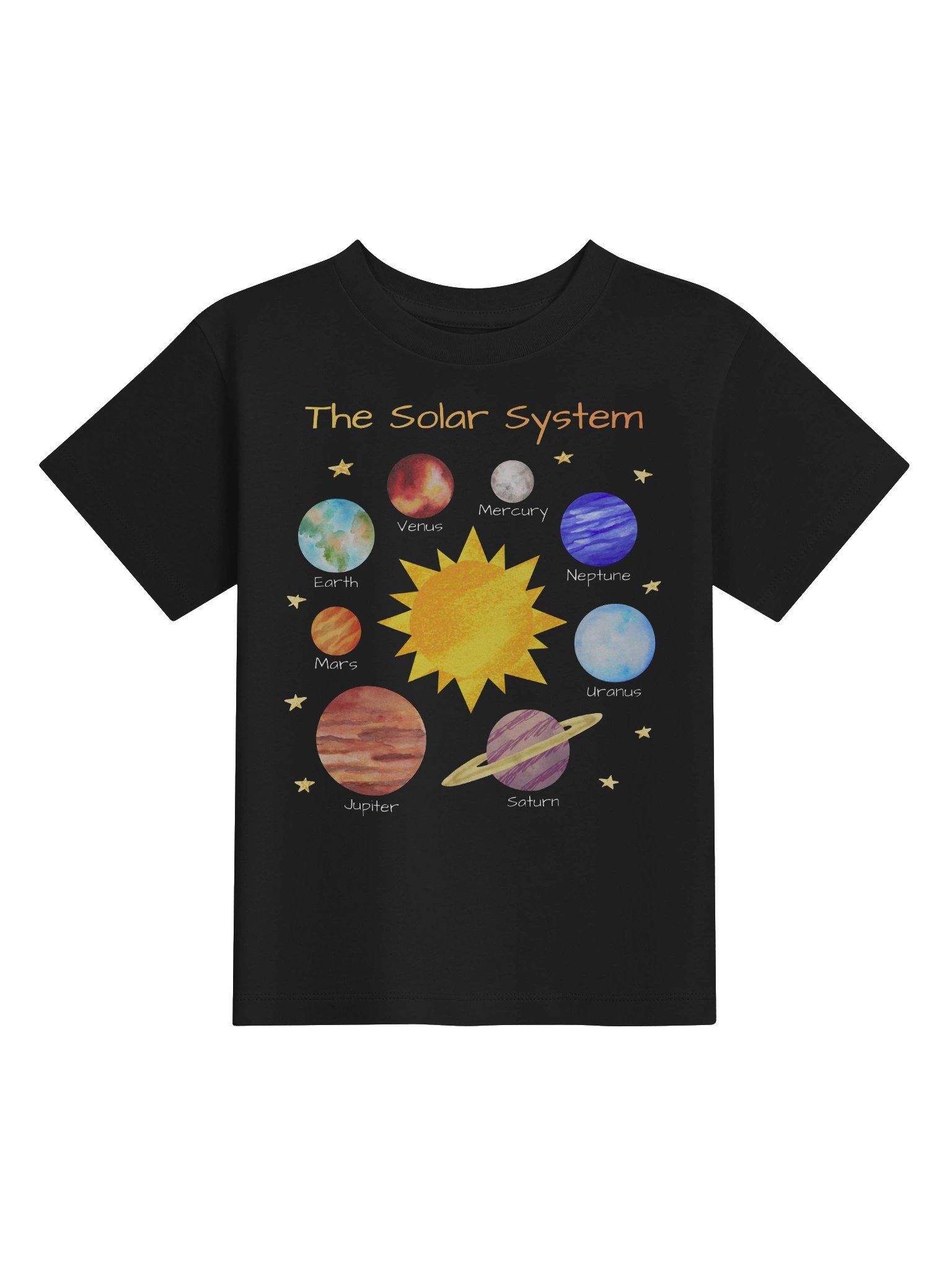 The Solar System - Science Toddler T-Shirt in Black product image (3)