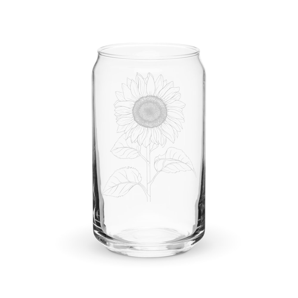 Sunflower Sip in Style: Can-Shaped Glass product image (8)
