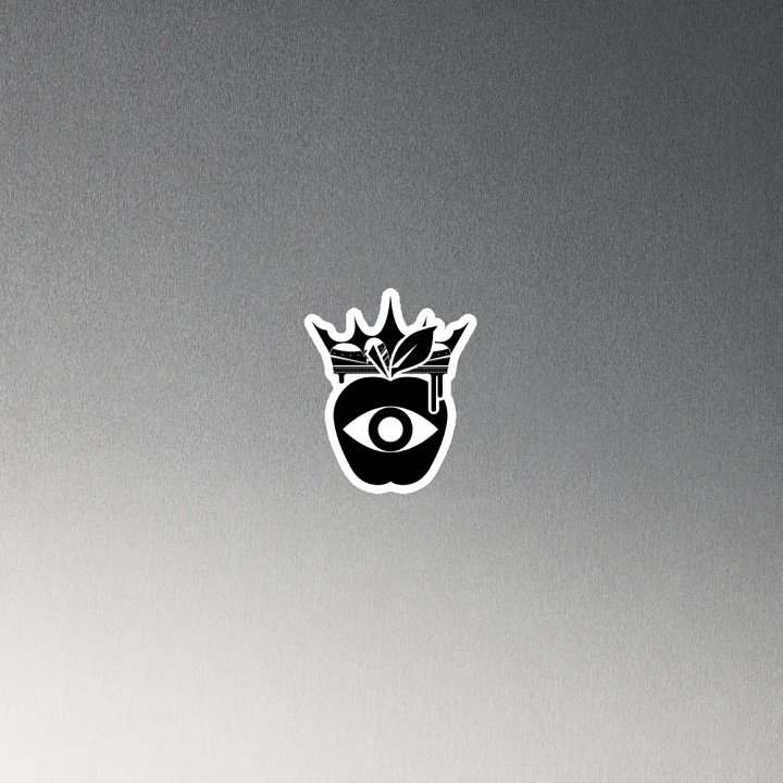 Crowned Apple (Black) ✦ Die-Cut Magnets product image (2)
