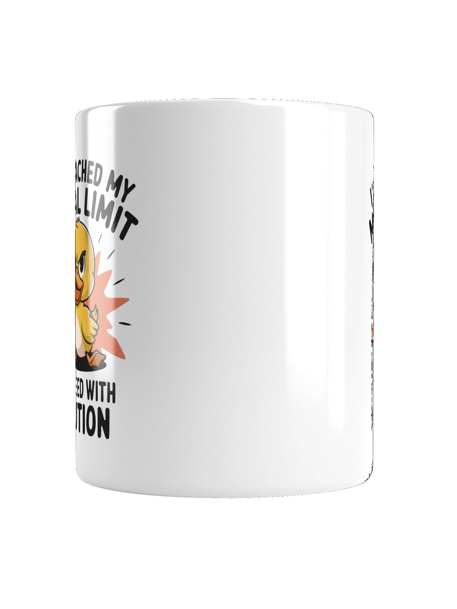 Mental Limit Duck Coffee Mug — Proceed With Caution product image (4)