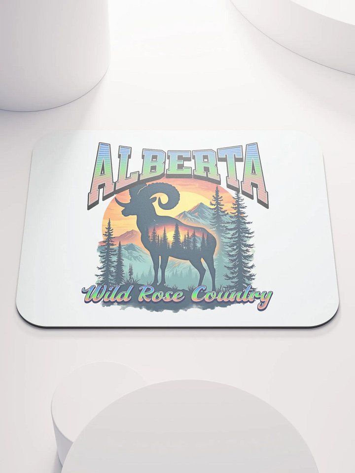 Alberta Wild Rose Country Rocky Mountain Bighorn Sheep Wilderness Mouse Pad product image (2)