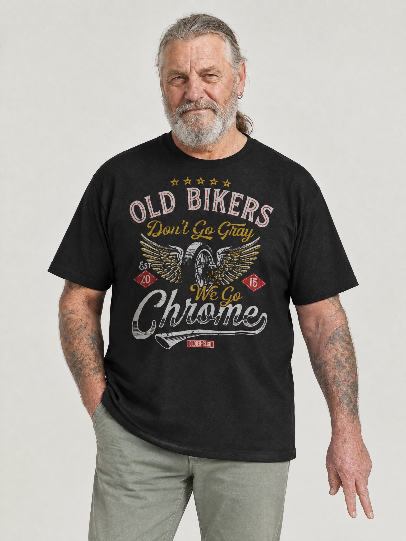 Old Bikers Don't Go Gray, We Go Chrome T-Shirt product image (1)