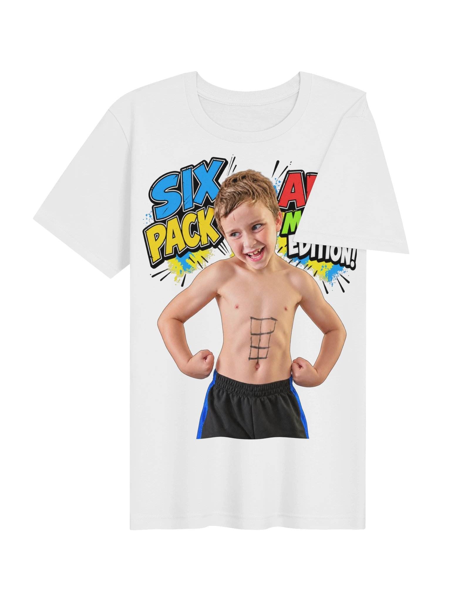 6 Pack Abs, Black Marker Edition T-Shirt product image (4)