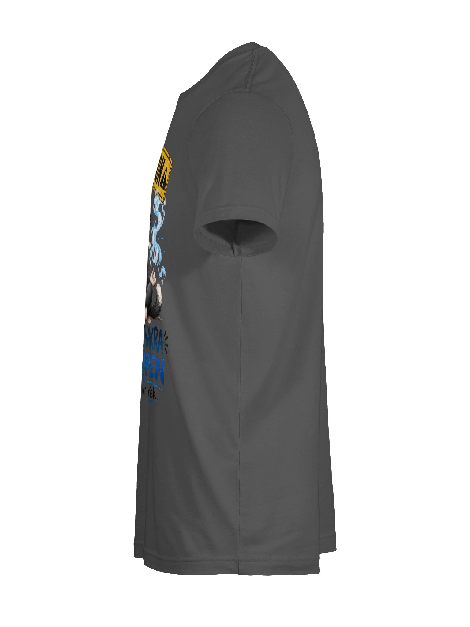 Caution: Throat Chakra Wide Open Meditation Cat Shirt product image (6)