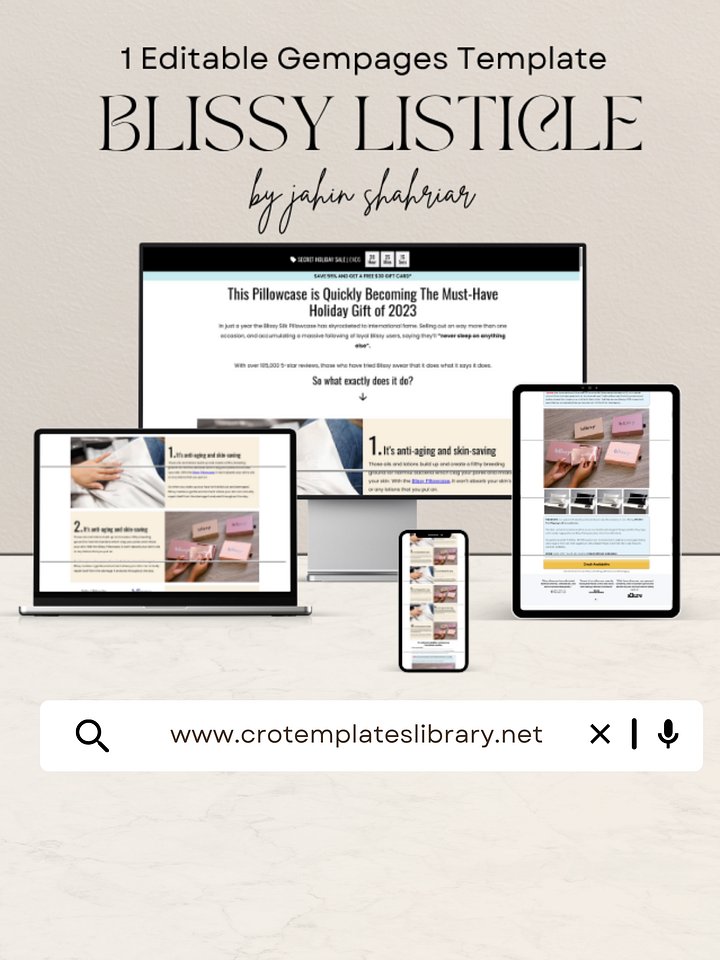 Blissy Gempages Listicle Template product image (1)