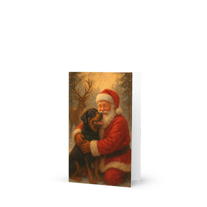 Rottweiler & Santa Greeting Card product image (1)