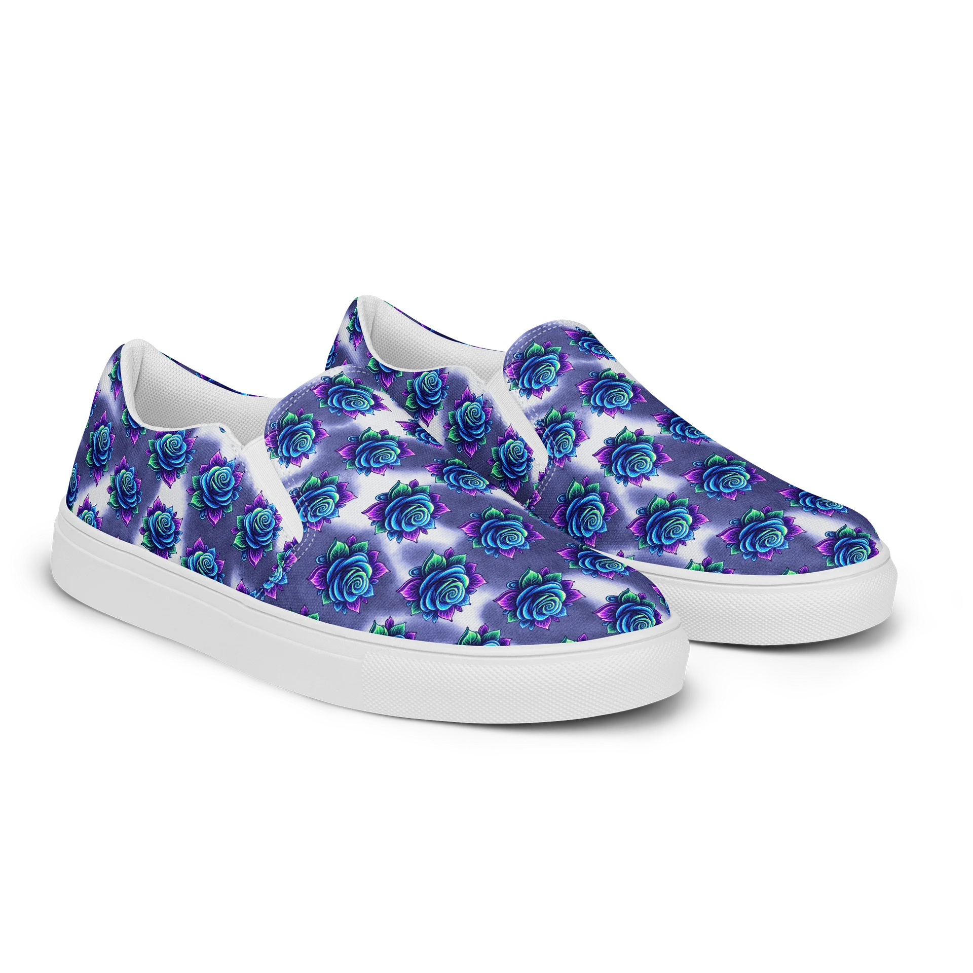 "Neon Rose" Premium Slip-On Canvas Shoes product image (2)