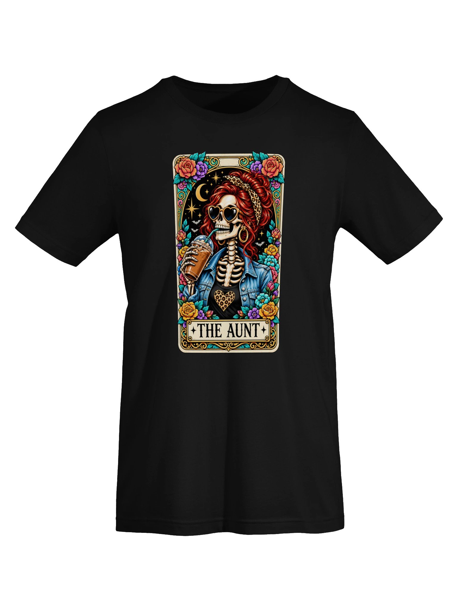 The Aunt Tarot Card T-Shirt | Skeleton Coffee Lover Tee product image (44)