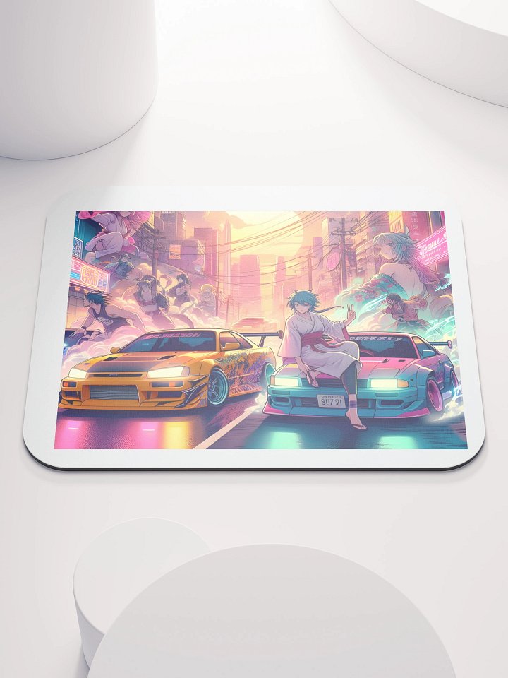 Neon City Anime Mouse Pad product image (1)