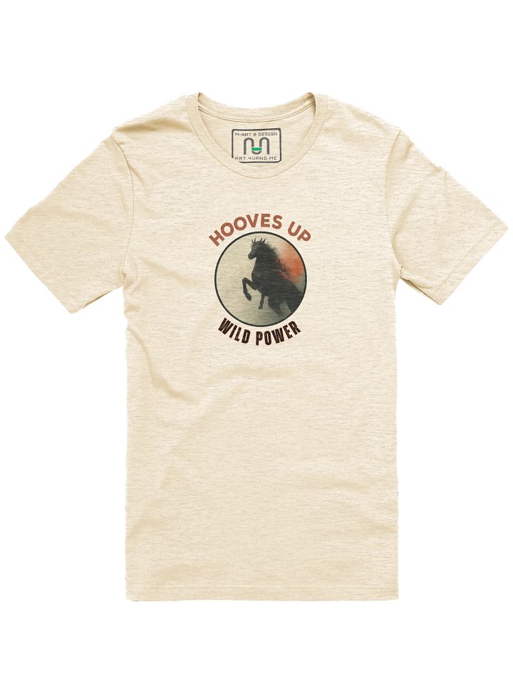 Hooves Up – Wild Power Horse Shirt Bold Equestrian Graphic Tee by M-Art and Design product image (1)
