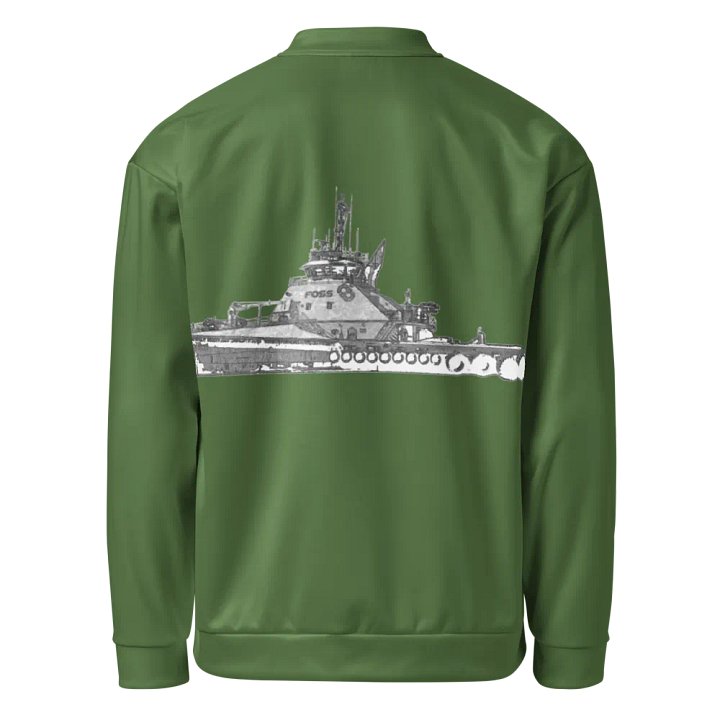 Foss Tugboat Sketch Green Bomber Jacket product image (1)