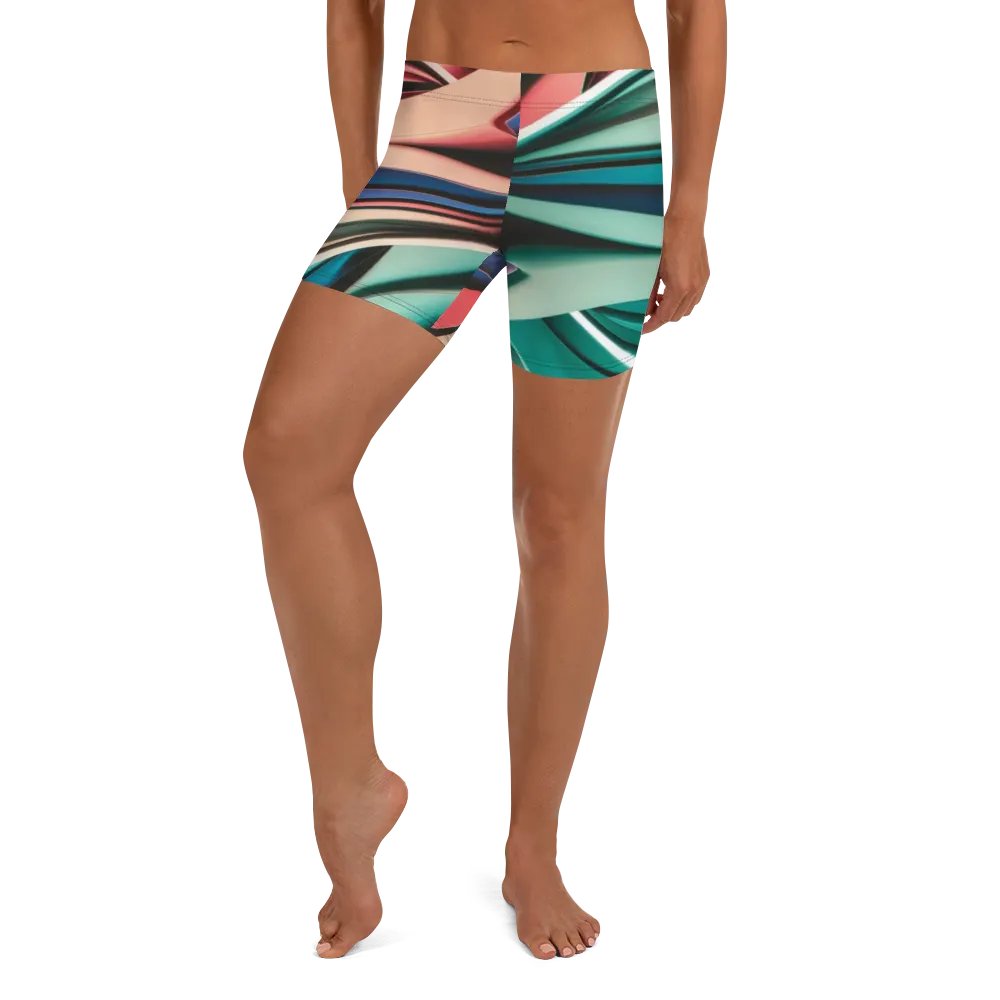 TDS Music Women's Bike Shorts with Abstract Geometric Print (XS-3XL) product image (5)