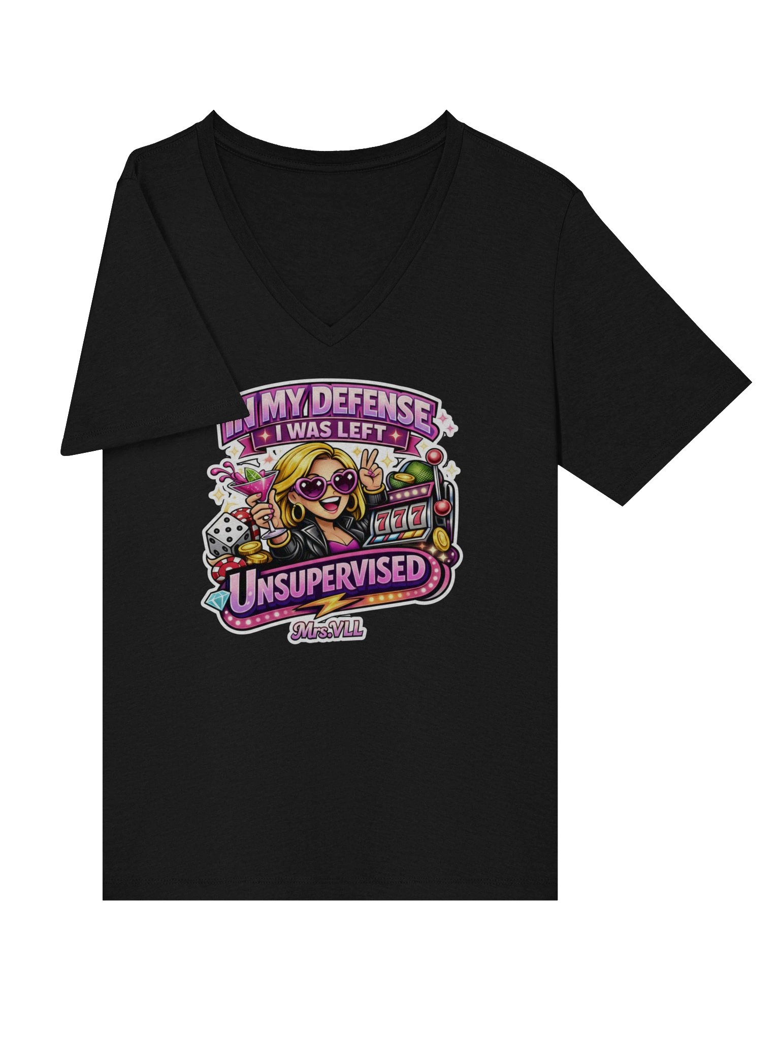 In my Defense... Women's Relaxed V-Neck Tee product image (19)