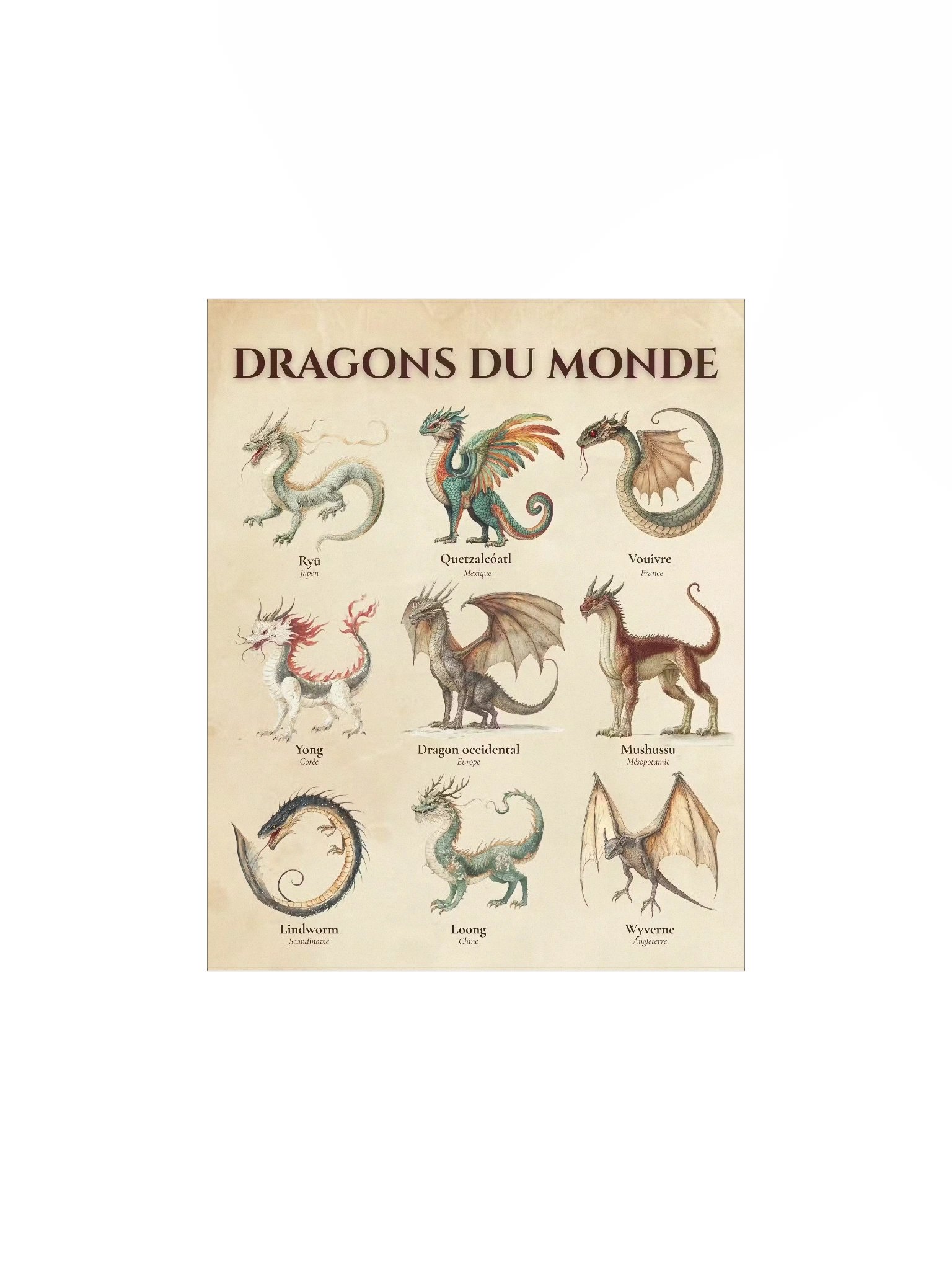 Poster Dragons du Monde product image (1)