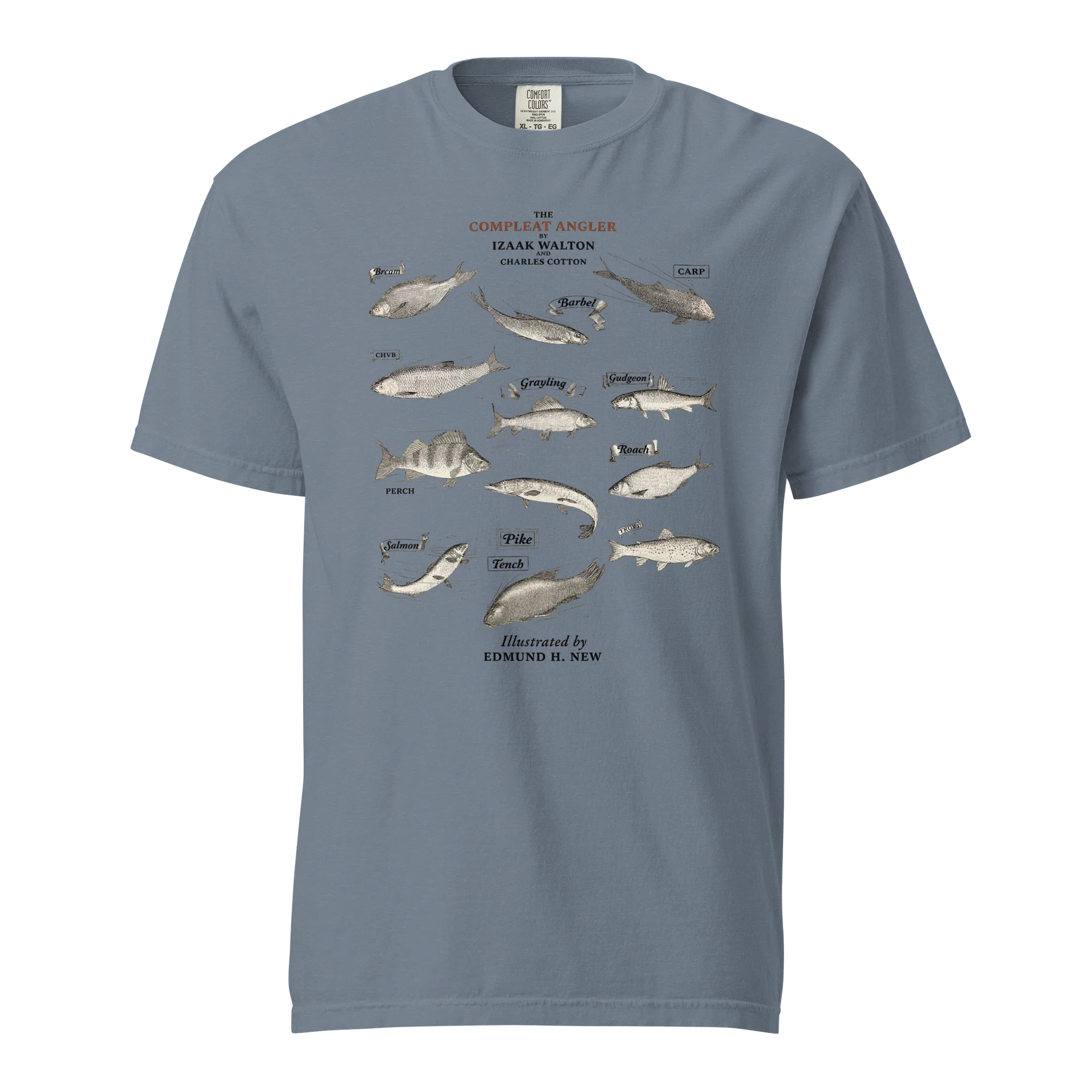 Classic Izaak Walton The Compleat Angler Fish Identification Guide T-Shirt product image (9)