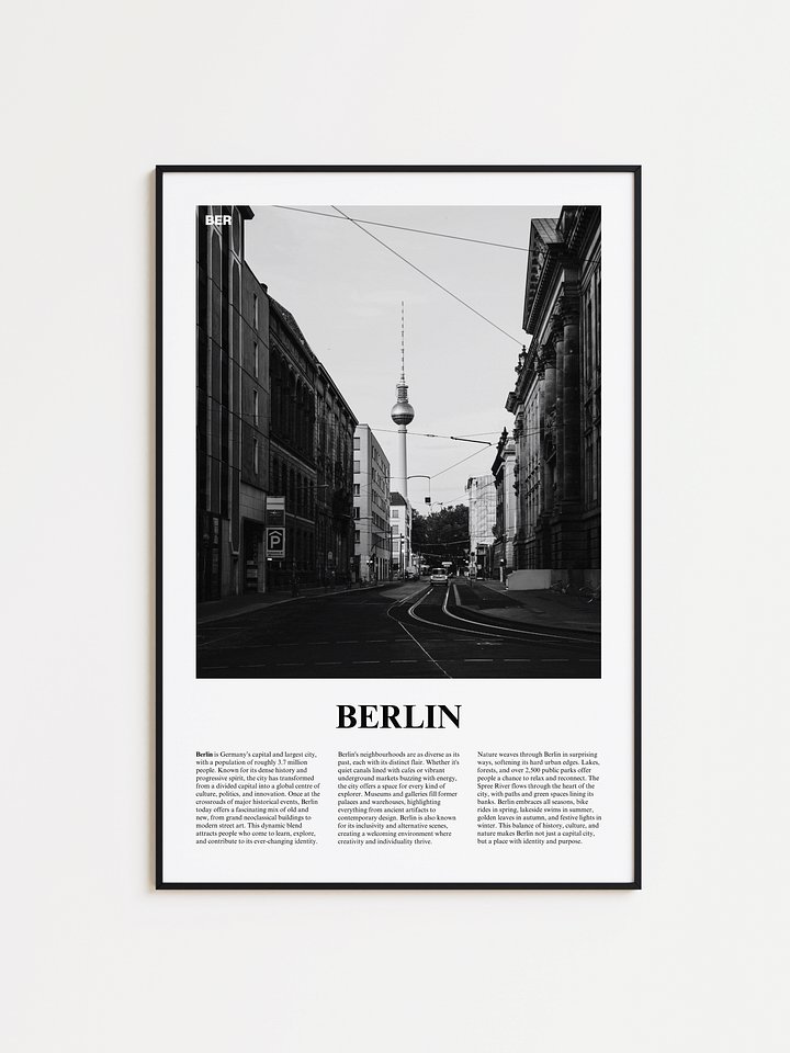 Berlin 02 Newspaper Poster | Framed product image (1)
