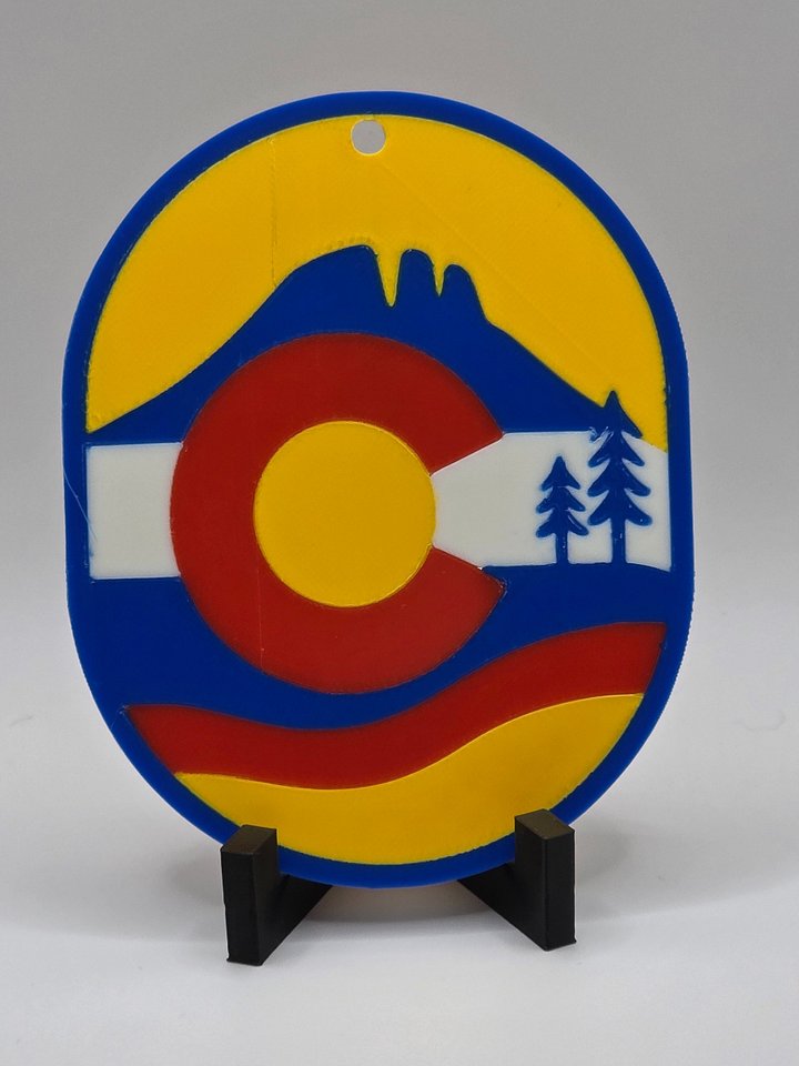 🏔️ Colorado Horsetooth Mountain Ornament | State Flag Design product image (2)