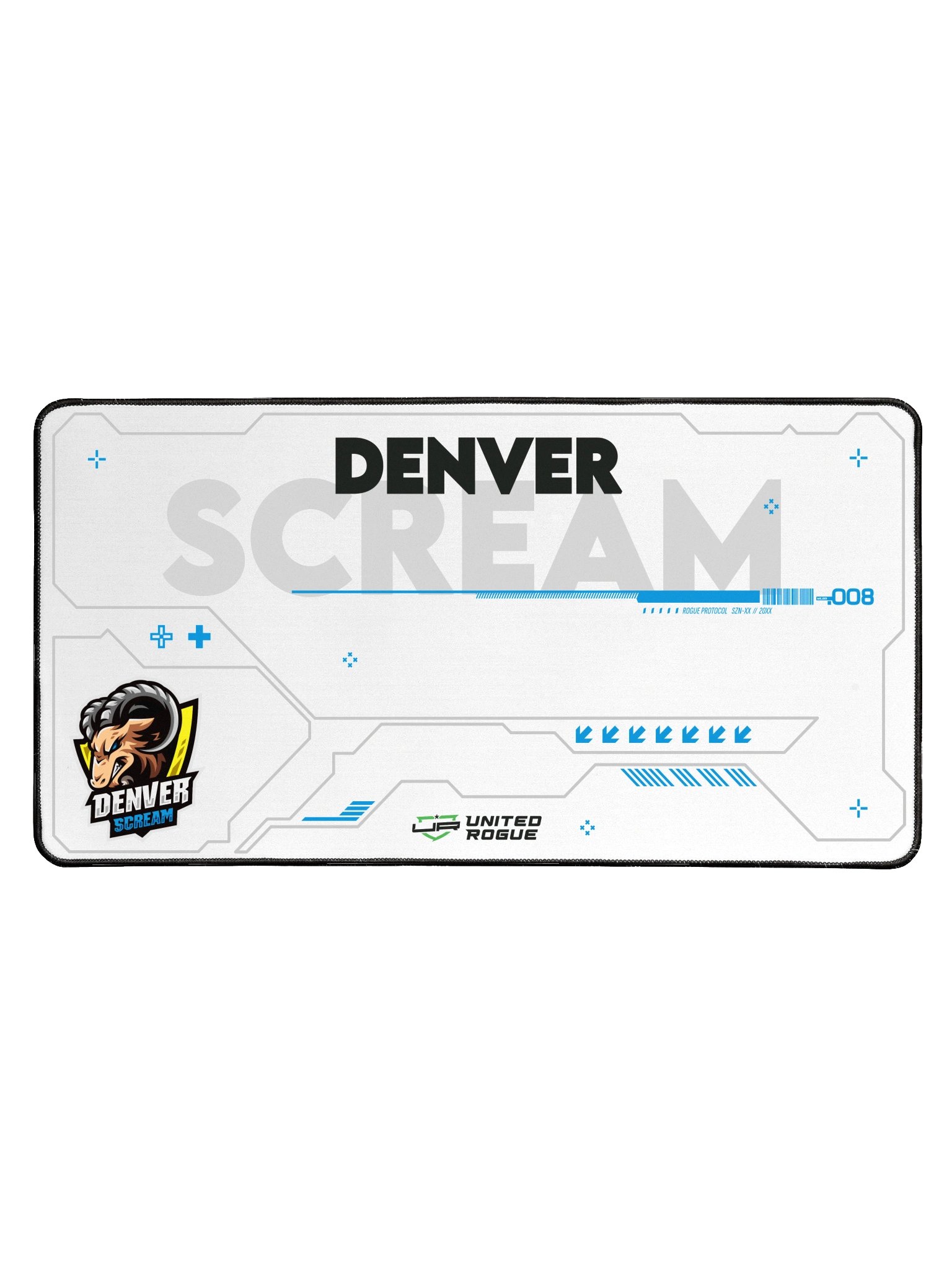 Denver Scream White Desk Mat product image (1)