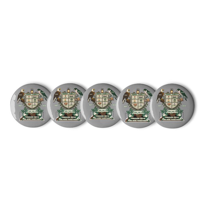 Perry Family Crest Pin Buttons EST 1832 | Legacy Edition product image (1)