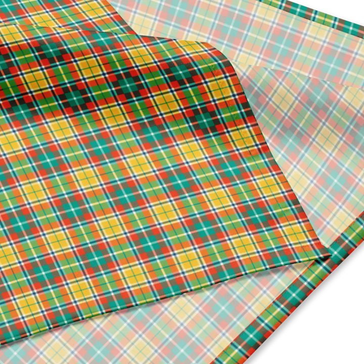 Yellow and Seafoam Green Plaid Bandana product image (2)