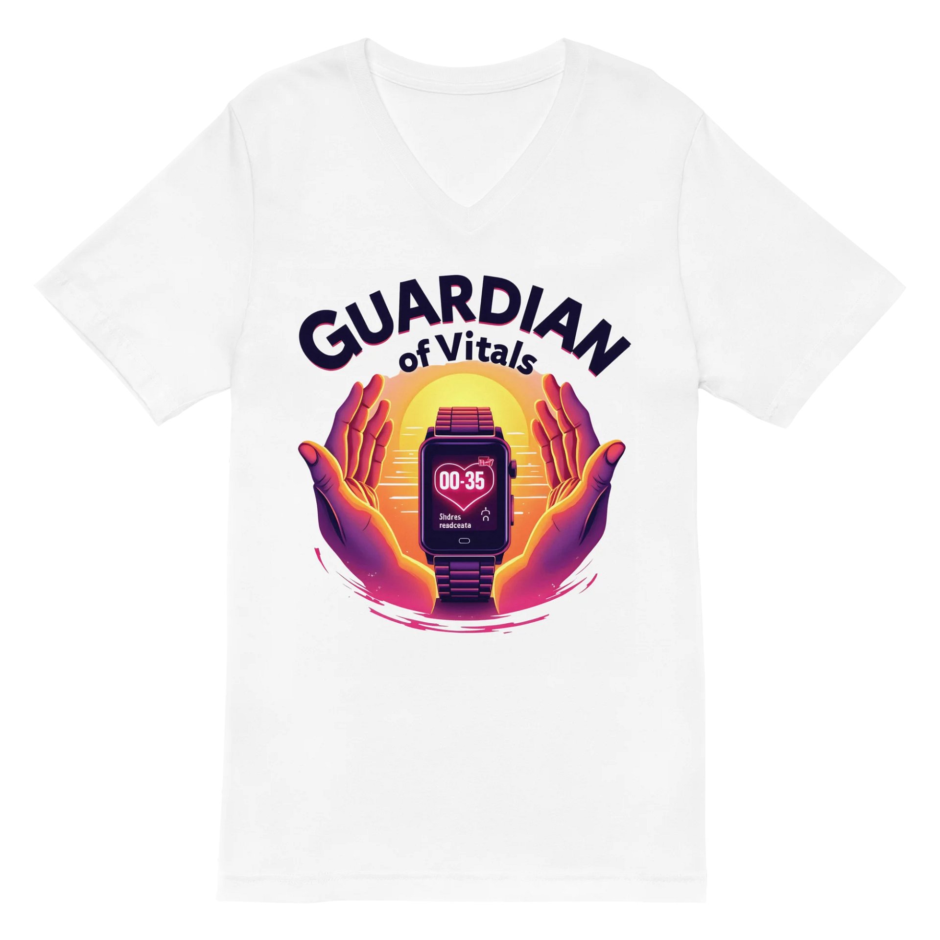 Vitality Guardian Smartwatch v-neck Tee product image (2)