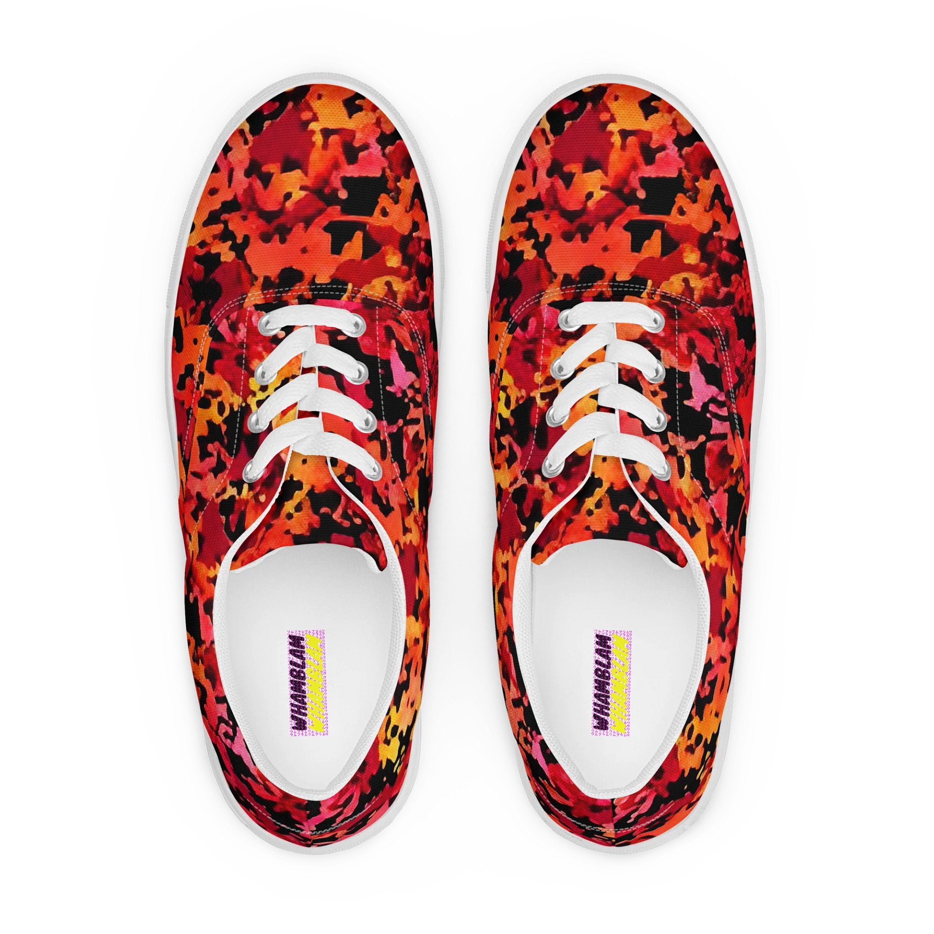 Firestorm Camo Women's Canvas Sneakers product image (1)