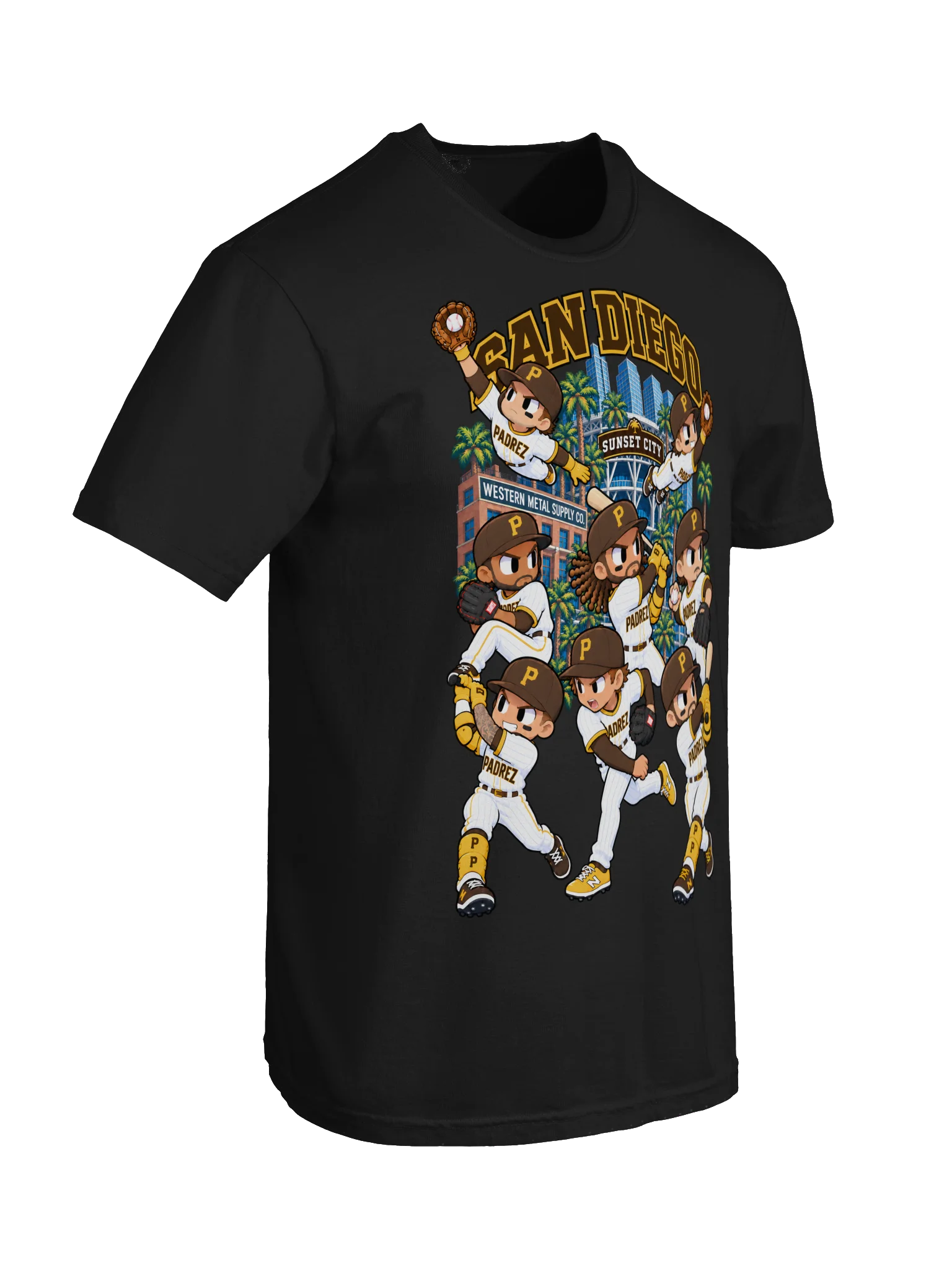 San Diego Baseball Animated Player T-Shirt product image (29)
