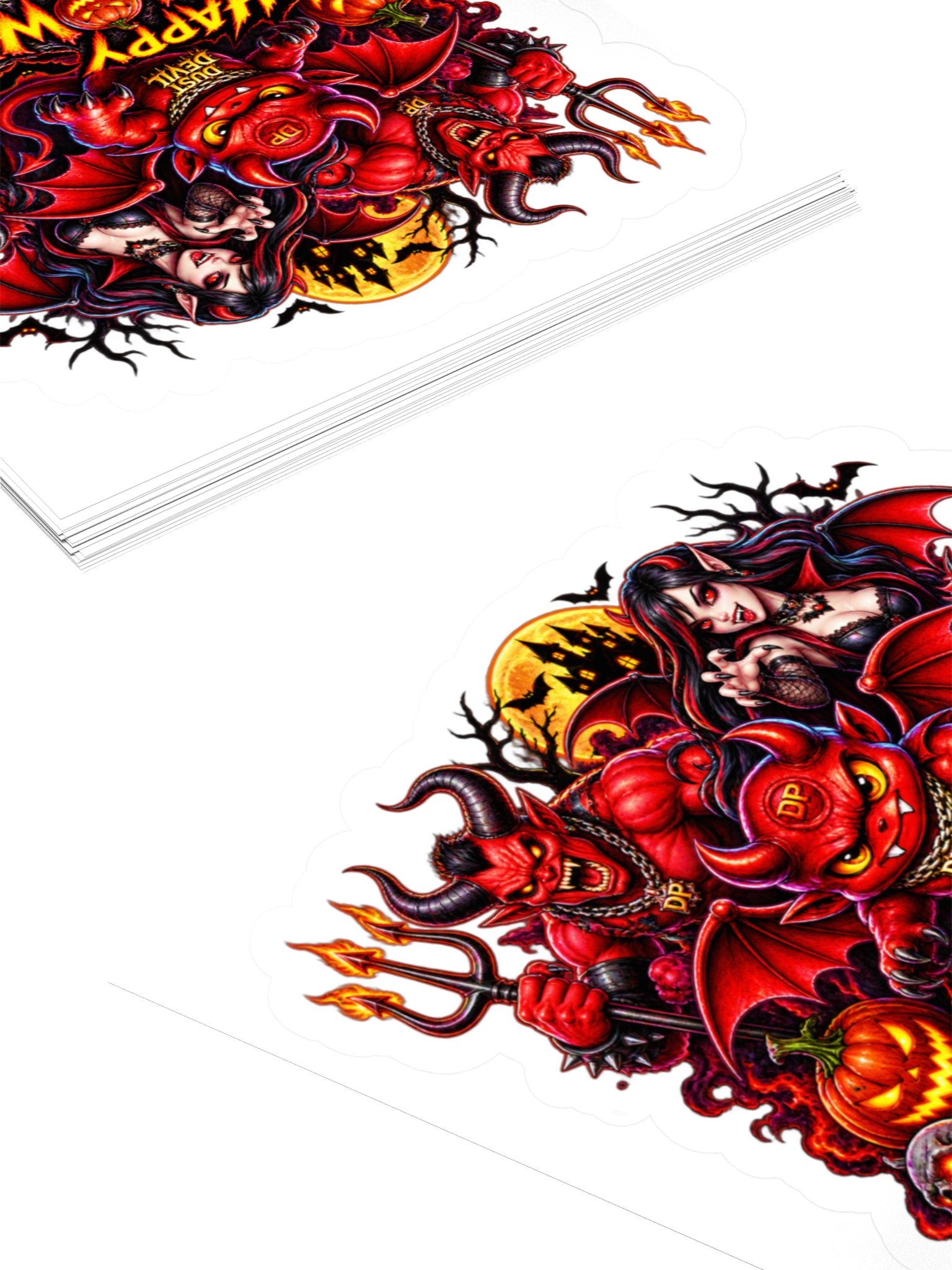 Dust Devil Demons and Vamp Girl 3" x 3" sticker product image (4)