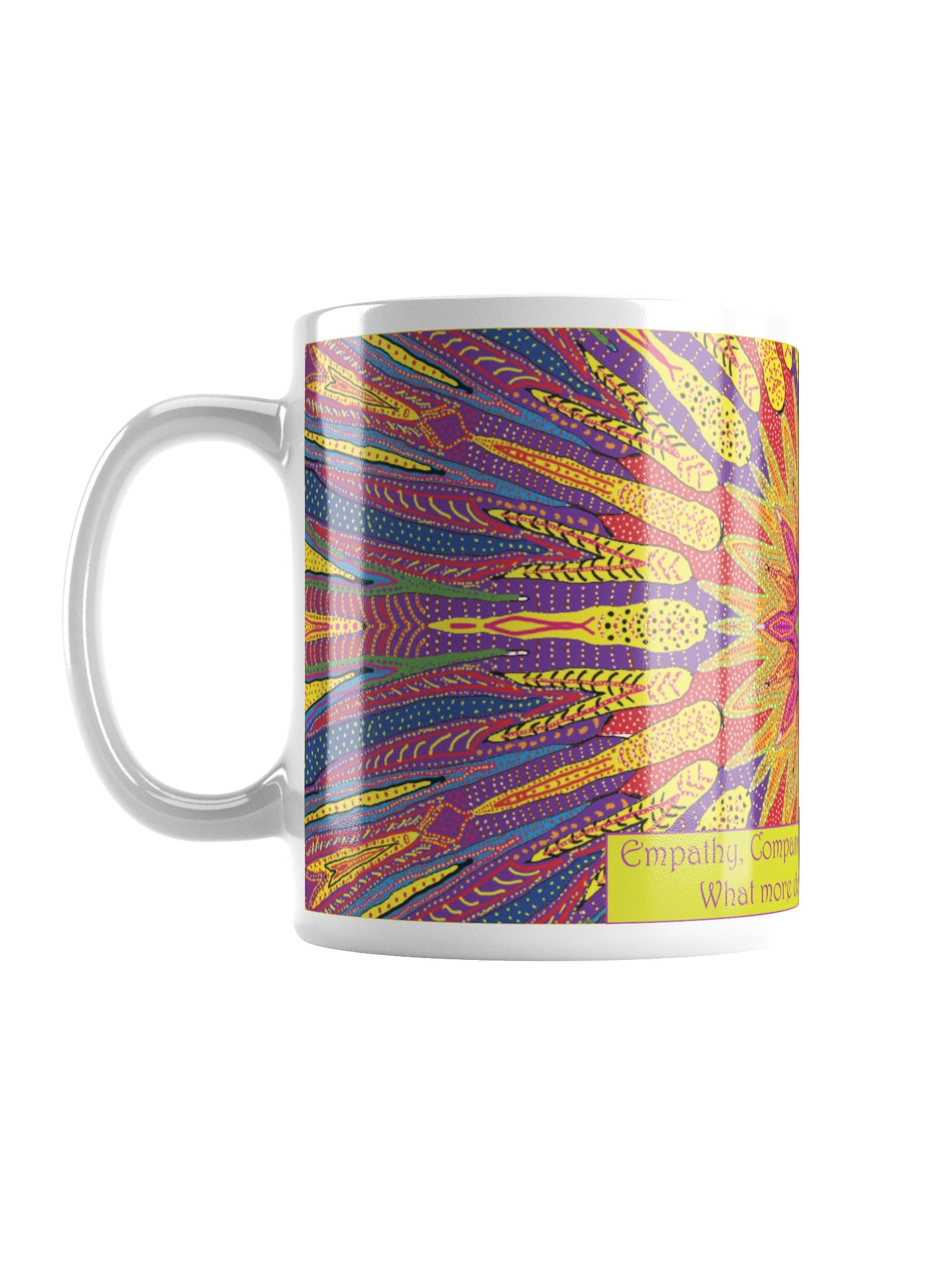 Inspirational mug: "Empathy, Compassion, Understanding, Love. What more do you need to know?" product image (2)