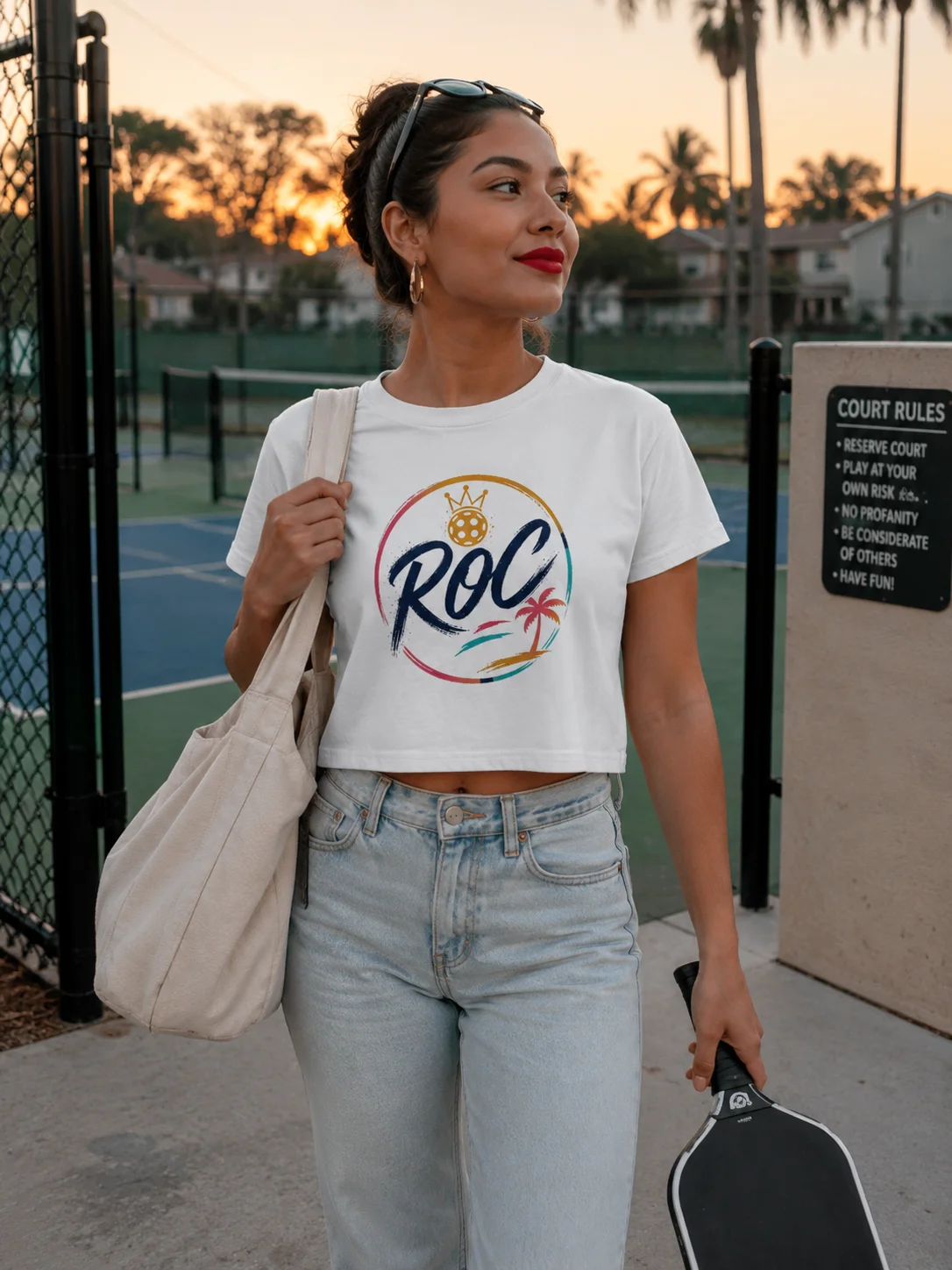 The ROC Partial Availability Crop - White product image (4)