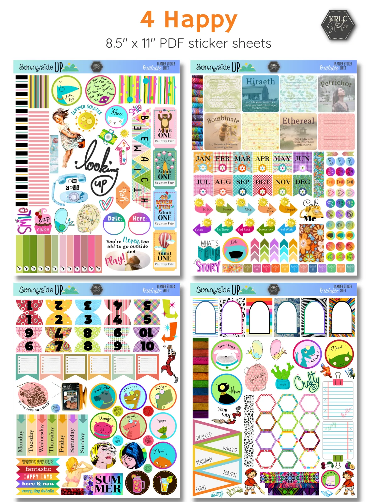 Sunnyside UP - Printable Planner Sticker Sheets product image (2)