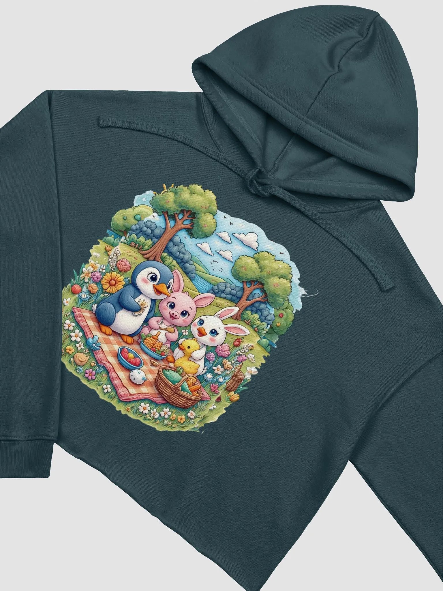 Baby Animal Picnic: Bella+Canvas Fleece Crop Hoodie product image (23)