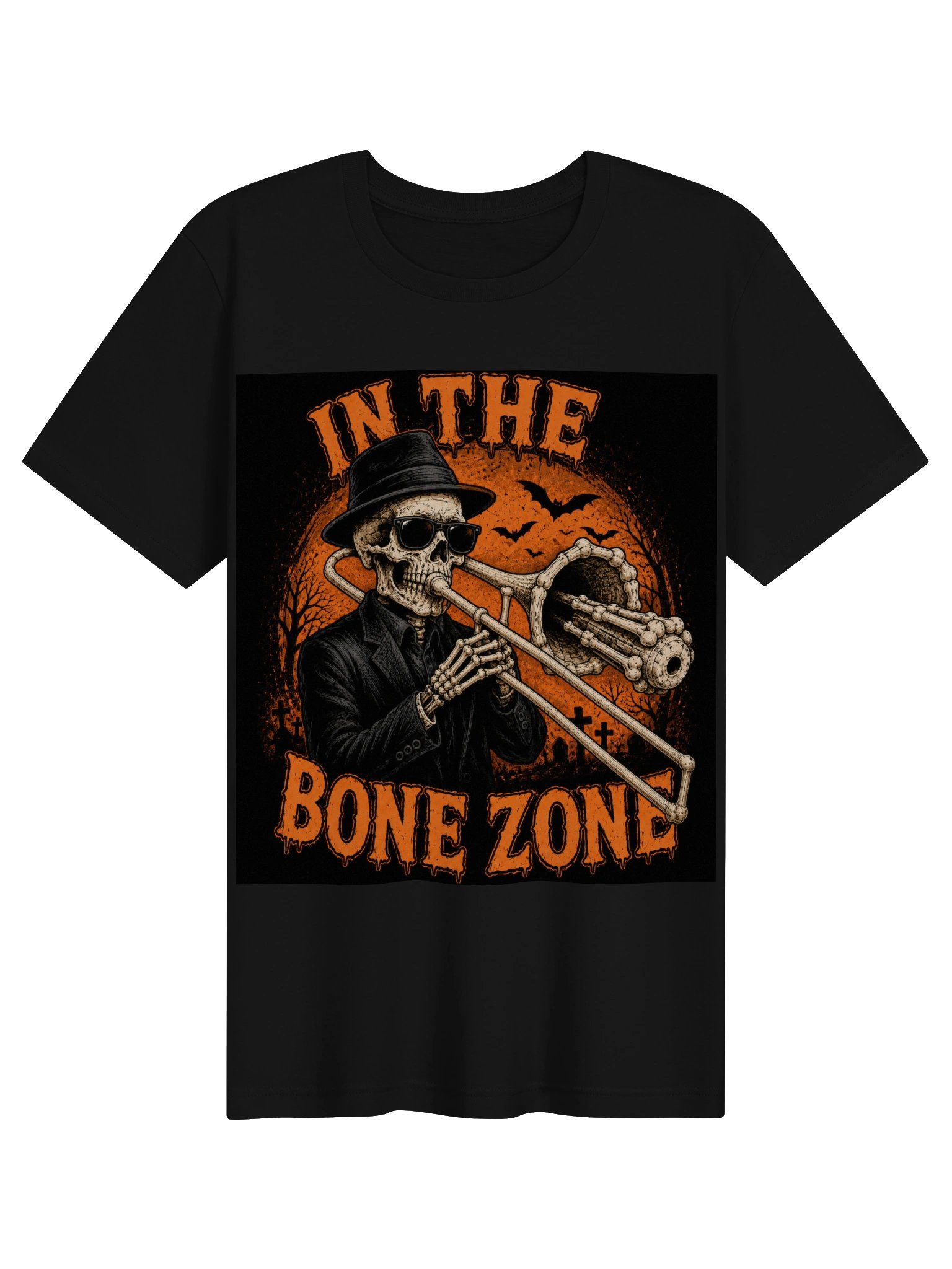 In the Bone Zone! Halloween Tee – Black (TikTok) product image (1)