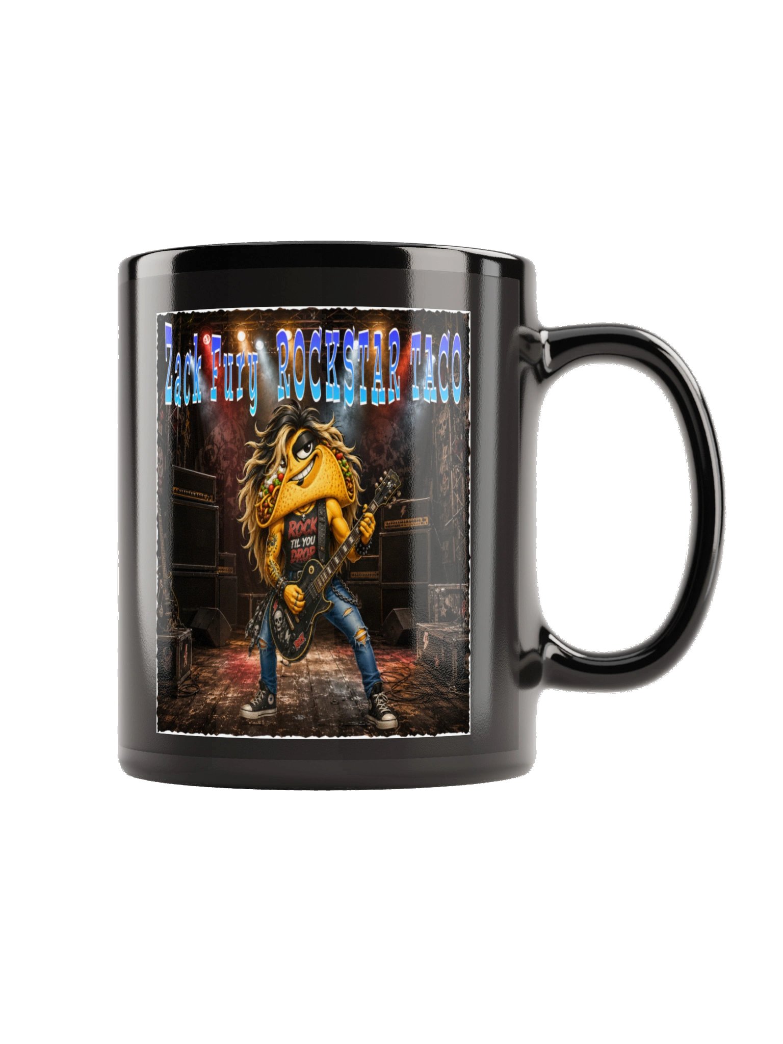 Rockstar Taco Black Glossy Mug - The Taco family product image (5)