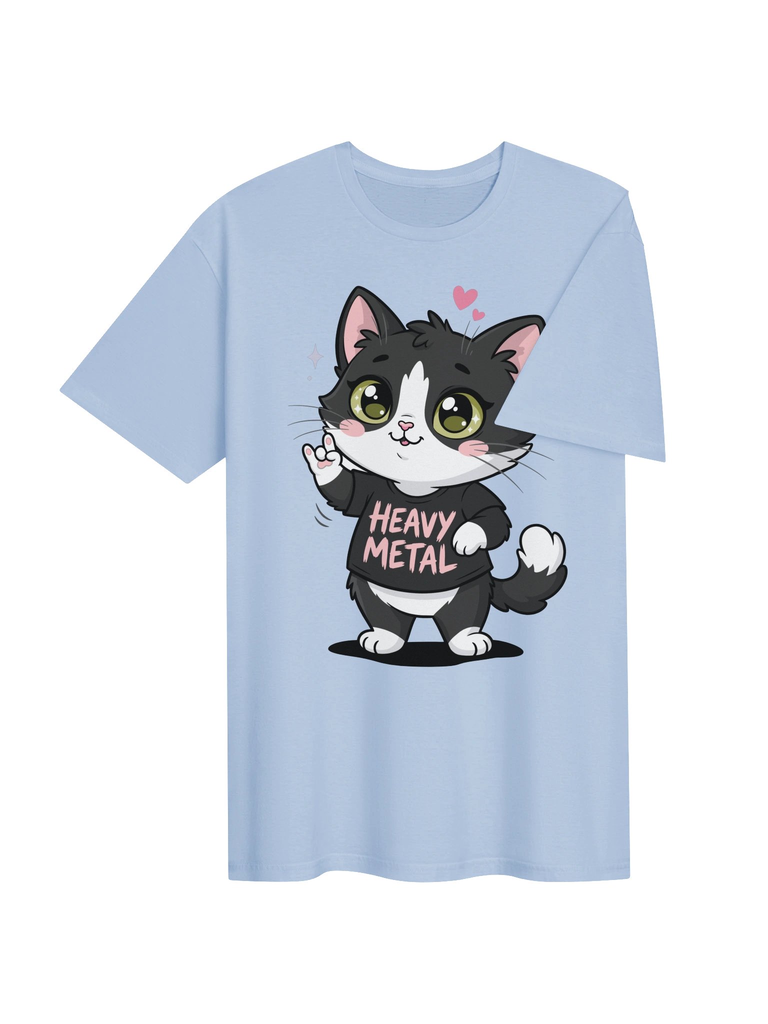 Heavy Metal Tuxedo Cat Tee product image (65)