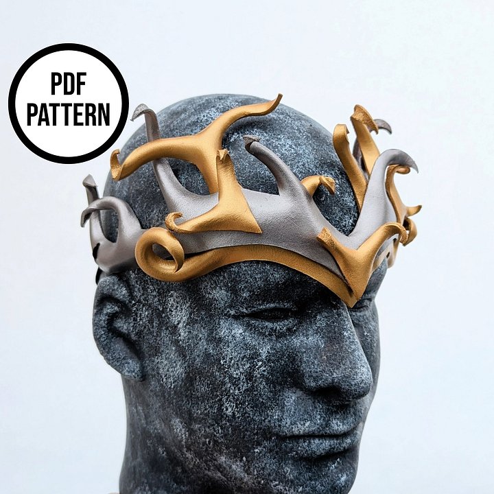 Ice Queen Leather Crown - PDF Pattern for Leather product image (2)