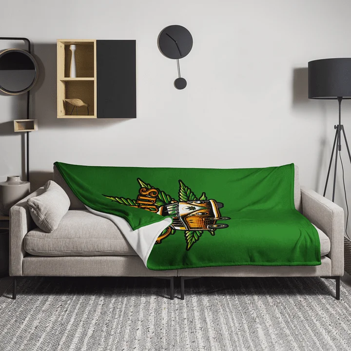 Marijuana Canna Bus Fleece Blanket product image (2)
