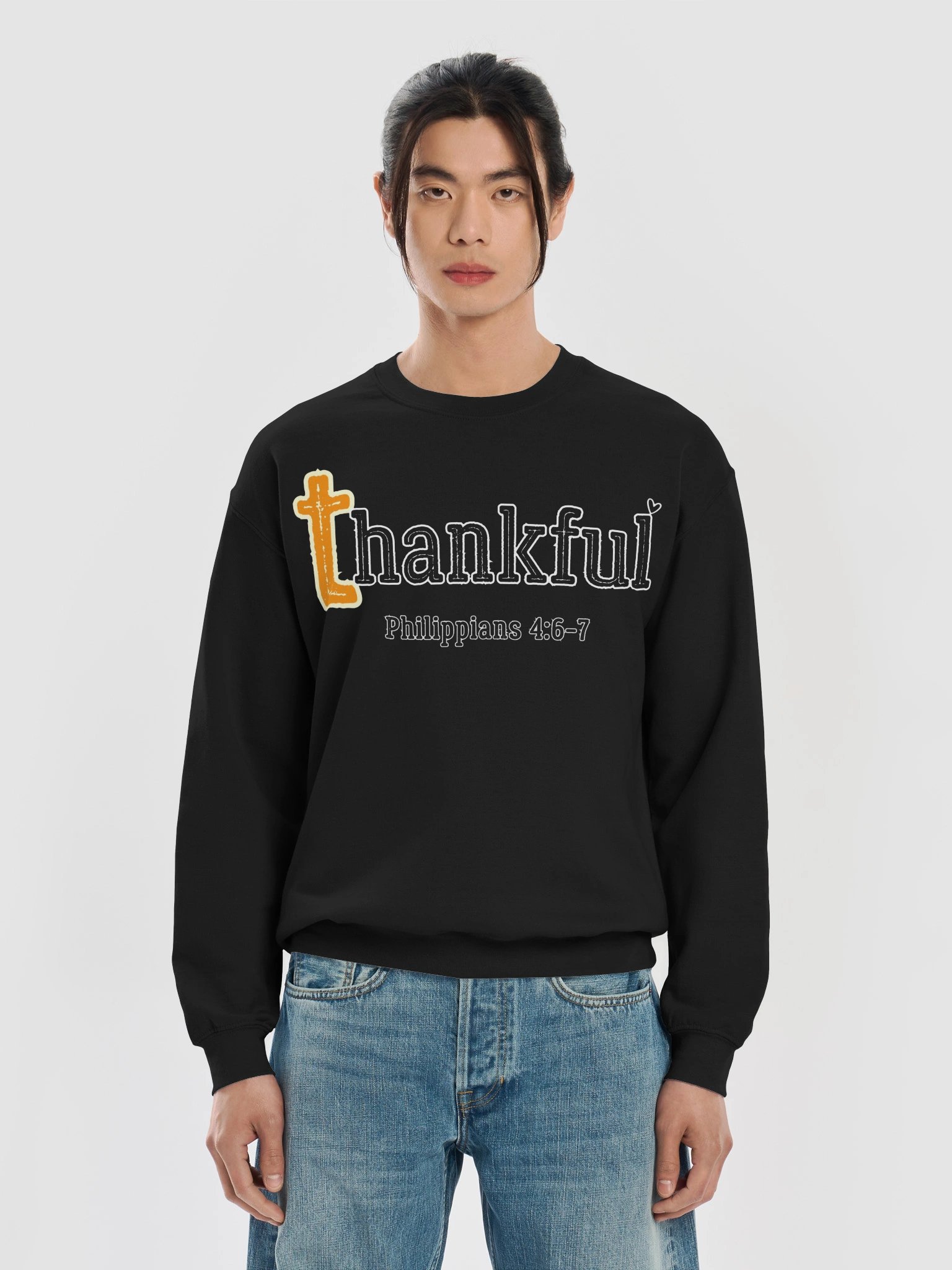 Thankful Philippians 4:6-7 Sweatshirt | Christian Faith Crewneck product image (4)