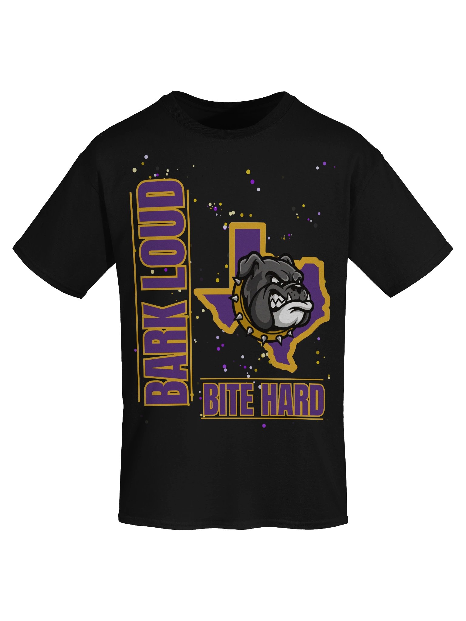 Bark Loud Spirit Tee - Gold on Purple [READ DESCRIPTION FOR CUSTOMIZATION] product image (7)