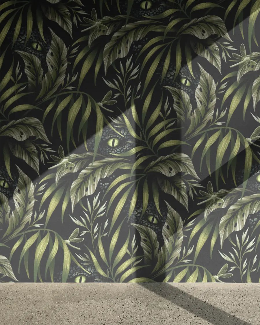 FREE Wallpaper Mockup with shadowy wall product image (1)