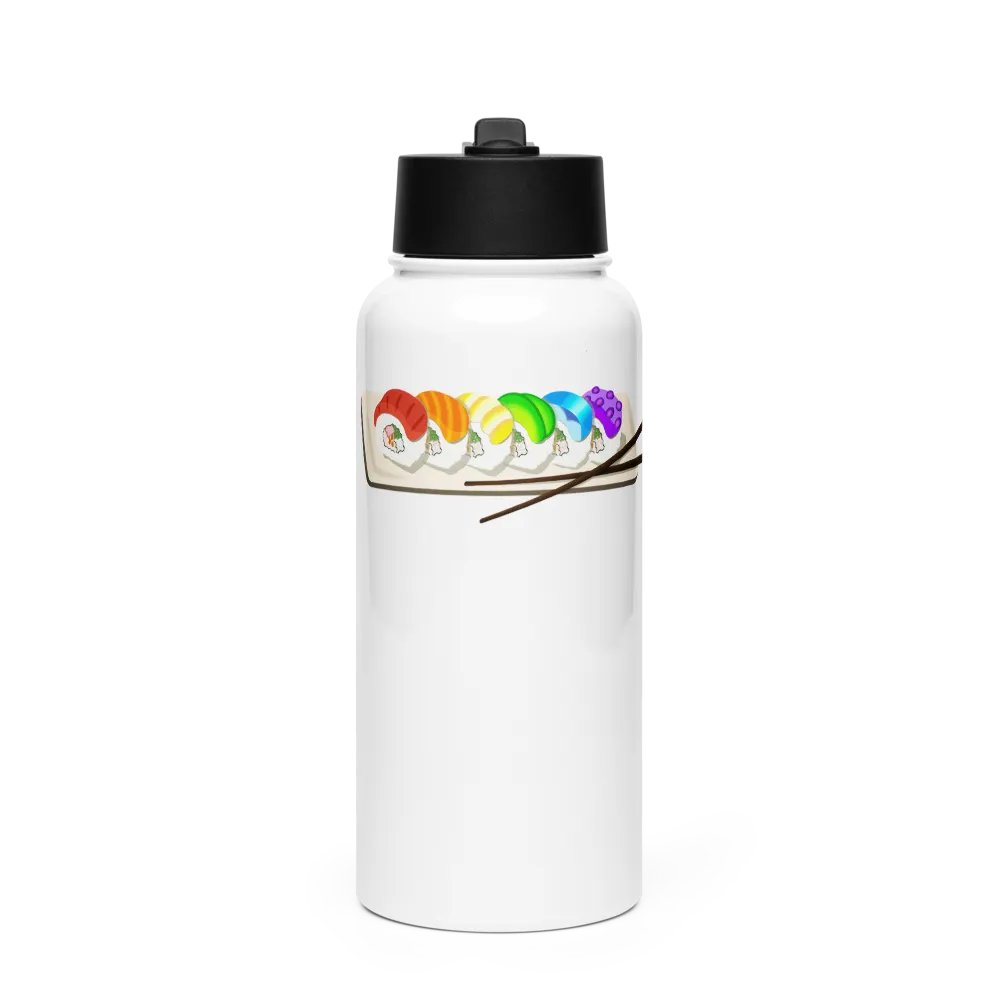 Rainbow Roll Pride Water Bottle product image (1)